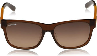 Lacoste Grey Square Mens Sunglasses In Brown