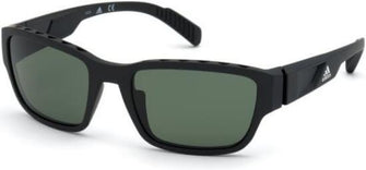 Adidas Men's Polarized Matte Black Rectangle Sport Sunglasses - SP0007 5702R