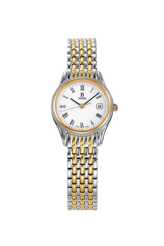 B Swiss by Bucherer Women's Classic 24mm White Dial Watch - 00.50002.34.21.21