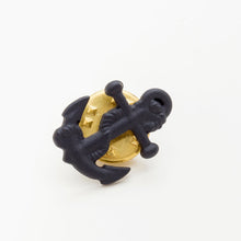 Black Anchor Lapel Pin