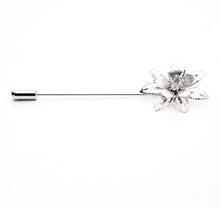 Silver Tone Flower Lapel Pin