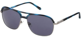 Fossil Men's Blue Horn Brow-Line Navigator Sunglasses - FOS2102GS-038I-IR - Le Venda