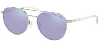 Michael Kors Women's Silver-Tone Round Sunglasses w/ Lilac Lens MK1070 11532S 54