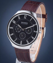 Skagen Grenen Brown Leather Strap Men's Watch